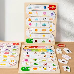 Wooden Alphabetic Puzzle Toy Early Childhood Enlightenment Logic Matching Puzzle