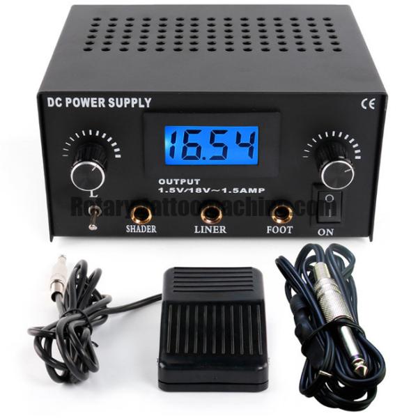 ABS Tattoo Power Unit , Tattoo Machine Power Supply Kit With Foot Switch And