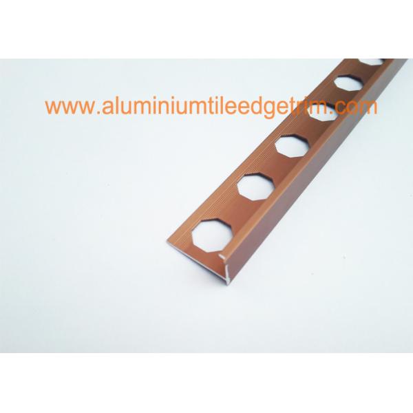 Quality 10mm Satin Matt Red Copper  Aluminium L Shaped Floor Trimn  2500 mm wholesale