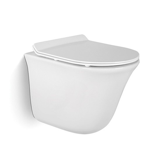 Quality Modern Bathroom High-end Custom Designer Wc Wall Hung Toilet High Quality Sanitary Ware Rimless Flushing Wall Hung Toilets wholesale