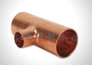 China Copper Reducing Tee Customized Size Refrigeration Pipe Fittings Anti Corrosion on sale