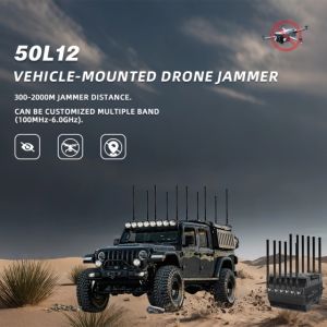 High Power 590W 12 Band Anti Drone System with 0.5-1KM Range UAV Jammer for