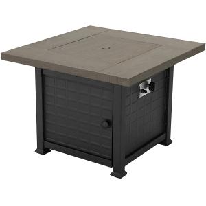 China 50,000 BTU Auto-Ignition Outdoor Propane Fire Pit Table With Steel Cover on sale