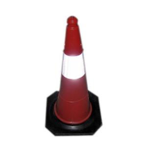 750mm Orange Reflective Warning Traffic Cone With Rubber Base