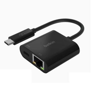 60W USB-C To Ethernet Charge Adapter - Gigabit Ethernet Port Compatible With USB