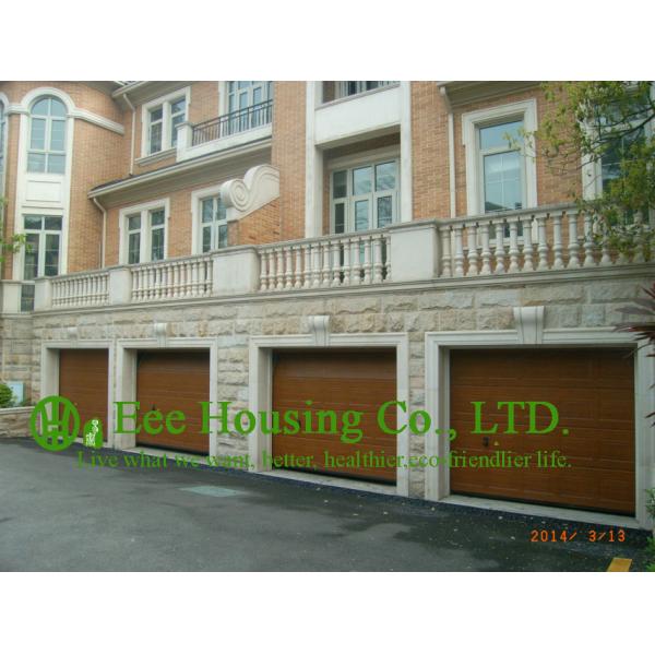 Remote-controlled Galvanized steel Sectional Garage door For Apartment /Villas