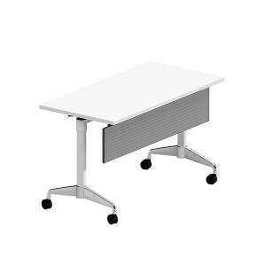 White Rectangular Wooden Foldable Training Table Thickness 25mm For Meeting Room