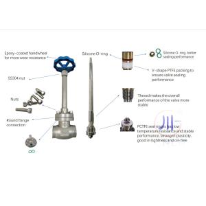 Cheap Cryogenic Globe Valve For LNG LOX LIN LAR LCO2 Liuid Gases for sale