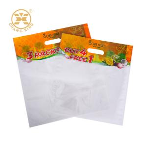 Cheap Factory Customization Transparent Fresh Fruit Vegetable Packaging Bags Bopp Plastic Bags With handle for sale