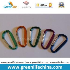 Cheap Promotional gifts aluminium D-shaped camping carabiner different colors available in stock for sale
