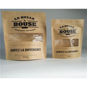 Front Side Clear Customized Paper Bags For Powder / Candy / Coffee