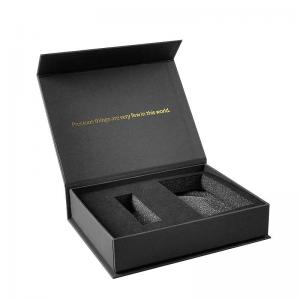 Cheap Custom Retail Solid Magnetic Gift Box Black Velvet Foam Inserts for sale