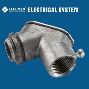 China Set Screw Threaded Type 90 Degree Pull Elbows Zinc EMT / Rigid To Box on sale
