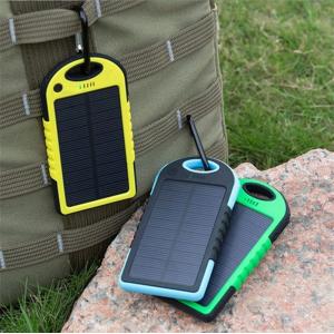 2016 Solor Charger 5000mah Portable Waterproof Solar Power Bank Backup Dual USB