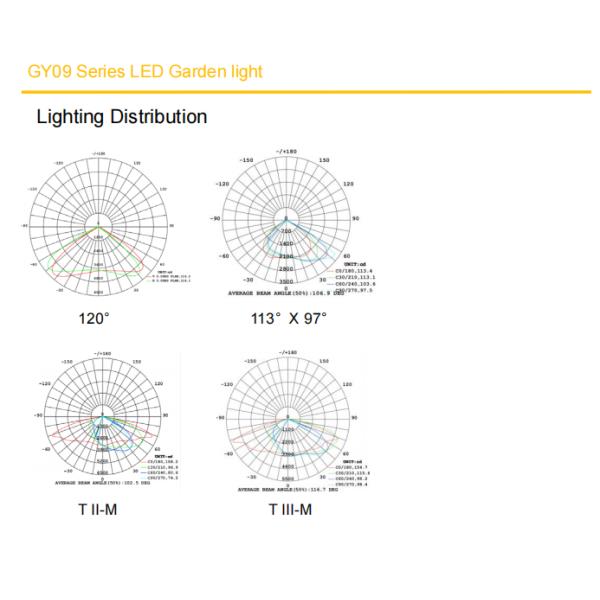 60W Roadway Led Pole Light Waterproof IP66 Garden Pathway Lighting