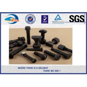 Square Railway Bolt with plain oiled or black oxide color sized 20x130mm