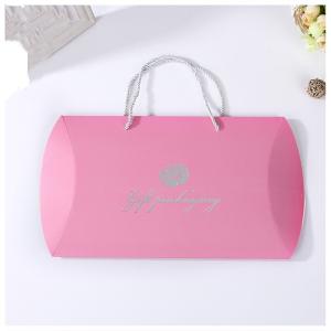 Custom Logo Printing Paper Pink Pillow Gift Box Wholesale Pillow Box Packaging