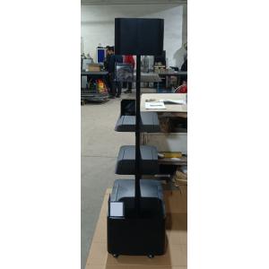 Multiple Tiers Bottle Display Rack Black Custom Retail Racks Powder Coating