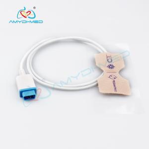 Adhesive Type Finger Clip Spo2 Sensor , Neonatal Spo2 Sensor 9 Pin Connector