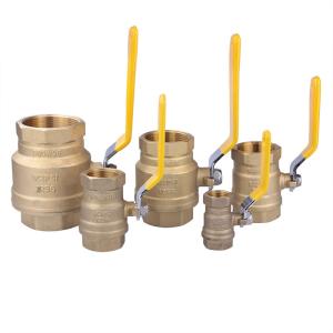 Push To Connect Valve Brass Gas Ball Valve 600WOG 1/2" 1" 2" Thread Standard