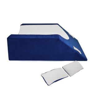 Cheap Velvet Fabric Wedge Foam Pillow Leg Elevator Cushion With Washable Cover for sale