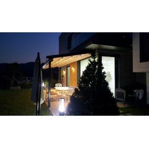 China Aluminum Folding Retractable Roof Pergola Attachable Gazebo Side Wall Mounted Awning on sale