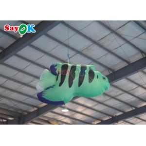 Big Oxford LED Inflatable Flying Fish For Amusement Parks