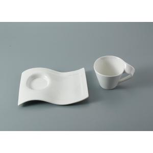 White Porcelain Ceramic Espresso Coffee Set Cup And Saucer