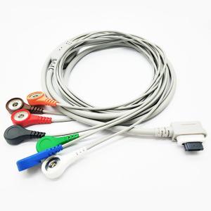 GE One Piece Holter Ecg cable, Durable 7 Leads Holter Monitor Equipment