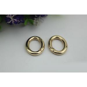 Custom shiny gold plating 25mm zinc alloy metal clips spring o ring hooks for
