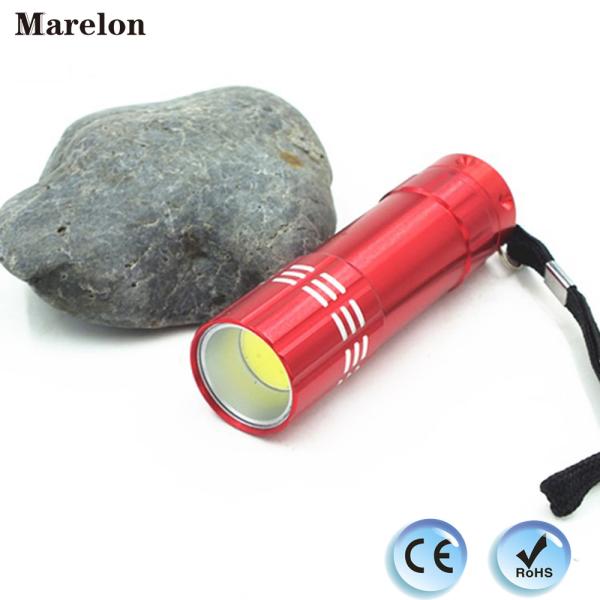 45g Weight Cob Led Torch Flashlight , Mini LED Flashlight With Lanyard
