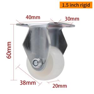 1.5 Inch Threaded Swivel Casters Small Caster Wheels With Brakes