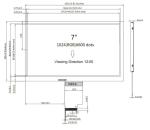 50pin RGB TFT LCD Display 7 Inch TFT LCD Module 1024x600 LCD For Home Automation