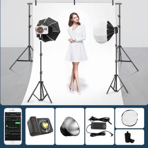 Wireless Control 0.4kg Cob Led Video Light 100watt Vlogging Kit Usb Charging