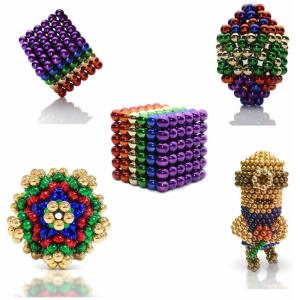 Rainbow Colorful Neodymium Cube Magnetic Balls 216pcs 512pcs 1000pcs