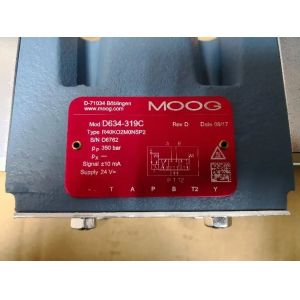 German Made Moog Servo Valve with 350 bar Maximum Pressure 25cm Nominal Diameter