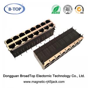Cheap Gigabit Magnetic Rj45 Jack 16 Ports PoE IEEE802.3 Standard For Network Equipment for sale