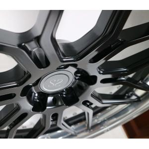 Gloss Black Center Polished Barrel 21x9.5 21x11 Forged Car Wheels Staggered For