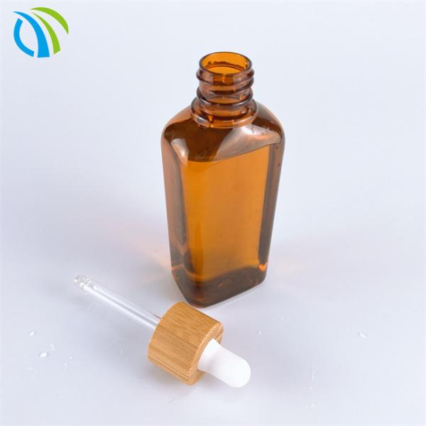Quality Plastic Eye Pipette Dropper Bottle 20/415 bamboo cap 20mm 1cc Ribbed wholesale