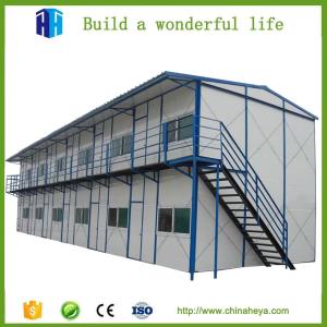 low cost reassembled 2 story steel frame prefab houses for labor