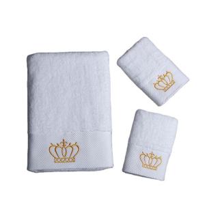 Hotel and Household Pure Cotton Towels with Custom Logo in White Color Scheme