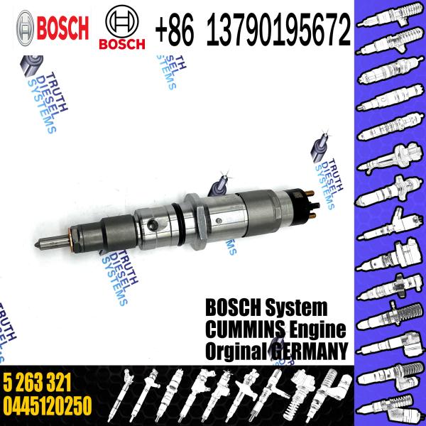 Quality high quality diesel fuel injector 044512060 0445120250 common rail injector 0445120060 5263321 for DAF LF CF Cummins wholesale