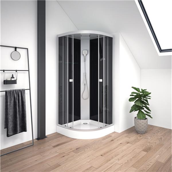 Free Standing Quadrant Shower Cubicles With Transparent Tempered Glass Fixed Panel