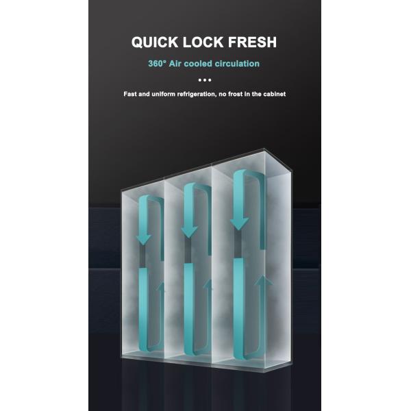 Fan Cooling Swing Door Beverage Display Cooler / Supermarket Refrigerator