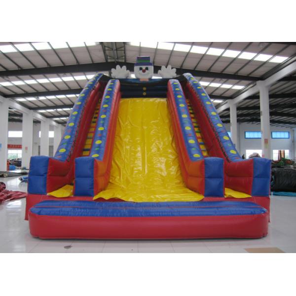 Quadruple Stitching Commercial Inflatable Water Slides Clown Design General