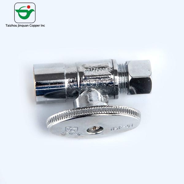 Quality POM Protector Oval Handle 3/8X1/2 Inch CPVC Brass Angle Valve wholesale