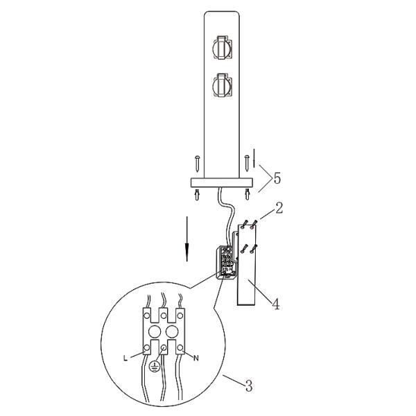 Black Stainless Steel Electrical Power Sockets Outdoor Garden In-ground Lawn Power Outlet