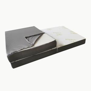 Tri Fold Design Charcoal Foam Mattress With Bamboo Fiber Fabric