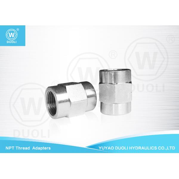 Quality NPT Female Thread Hydraulic Hose Adapter Fittings With White Zinc Plated Surface wholesale