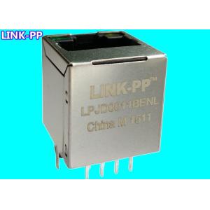 Cheap Vertical Rj45 Connector LPJD0011BENL 10 / 100Base-T 180° Degree PCB Application for sale